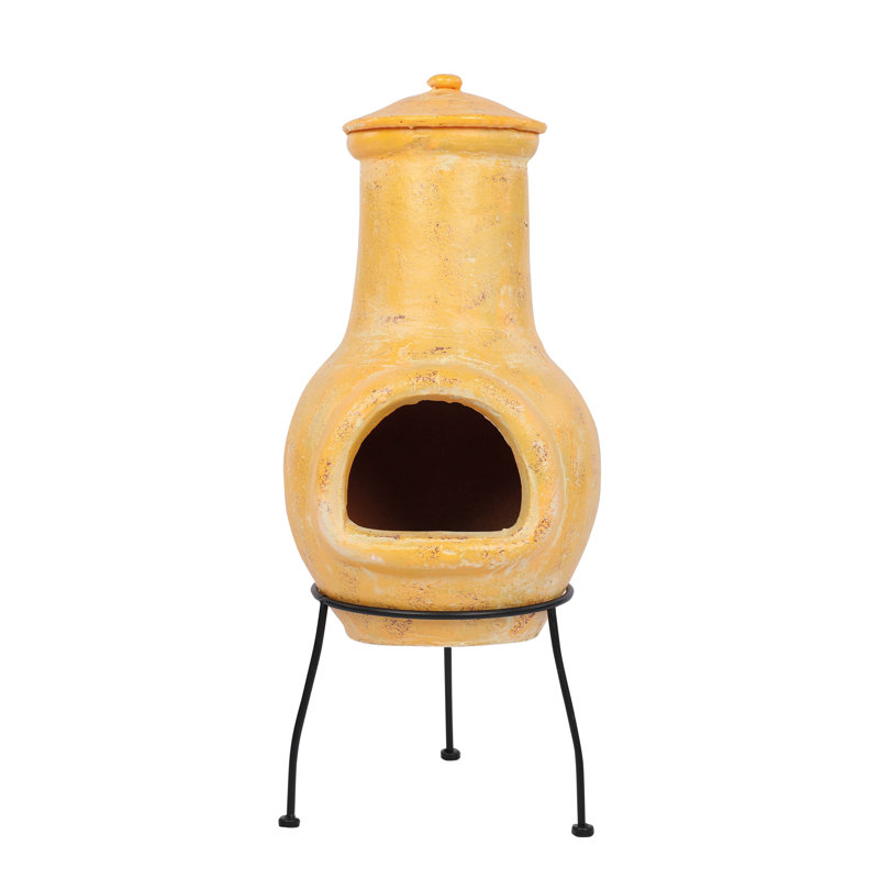 Tampico Novelty Clay Wood Burning Smokeless Chimnea