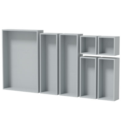 Ensemble de 7 tiroirs de rangement en bambou, bacs de rangement en bois multi-usage pour la cuisine, la salle de bain, le bureau et l'organisation de maquillage