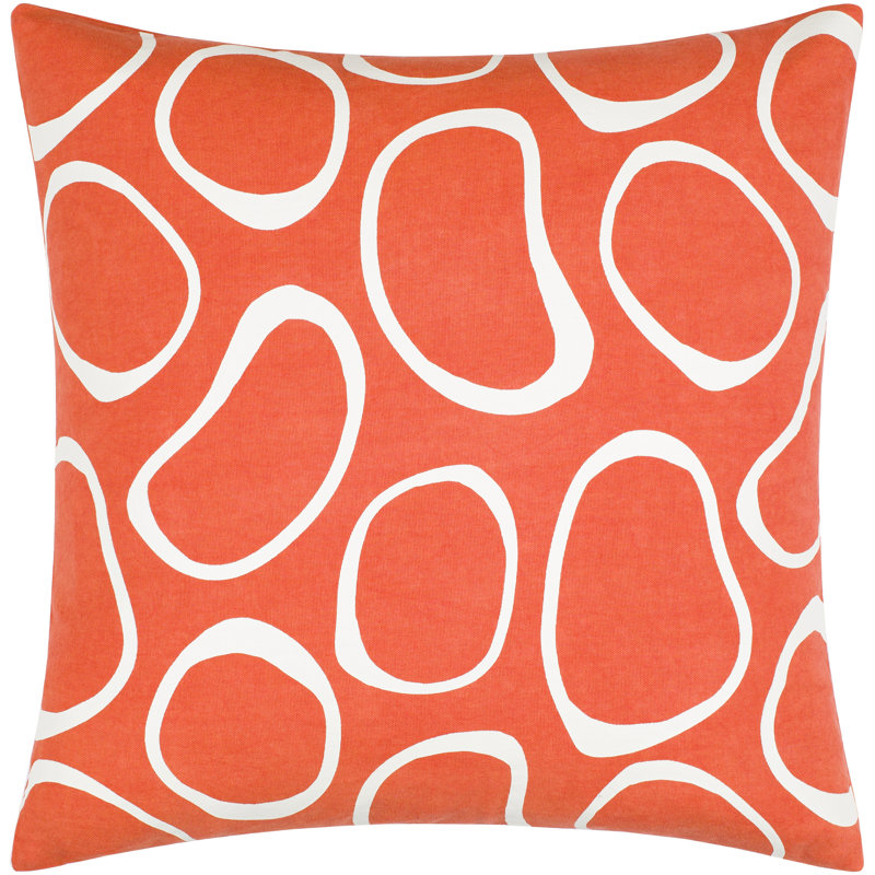 Conception de coussin décoratif «Follow Your Nose Dogs» par Lucia Heffernan, 20 po x 20 po, Orange brulé / crème