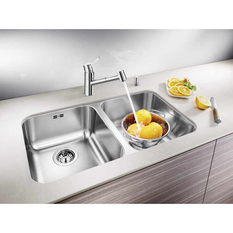 Supra 76.5 x 45cm Double Bowl Undermount Kitchen Sink