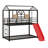 Metal House Bunk Bed With Slide-1972164774