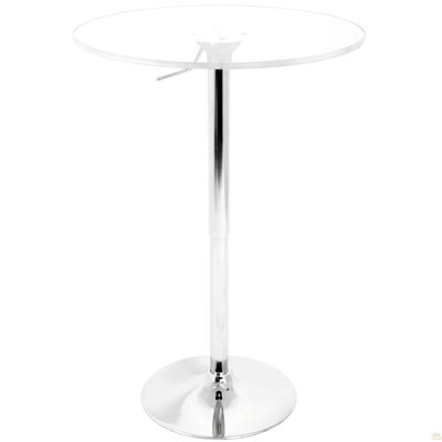 Clear Adjustable Contemporary Bar Table