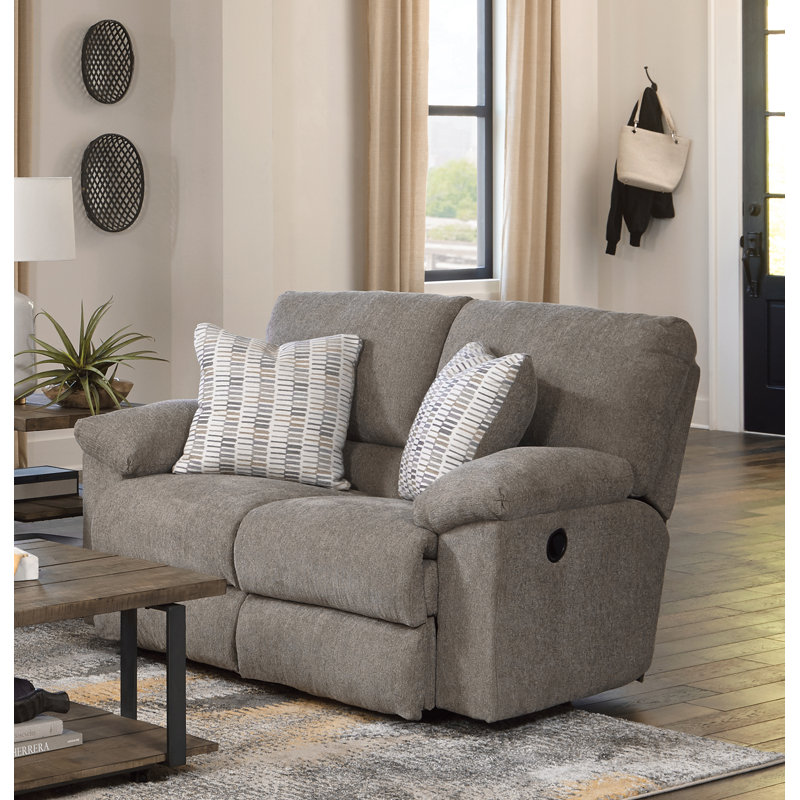 Causeuse inclinable Khandaker, Polyester gris