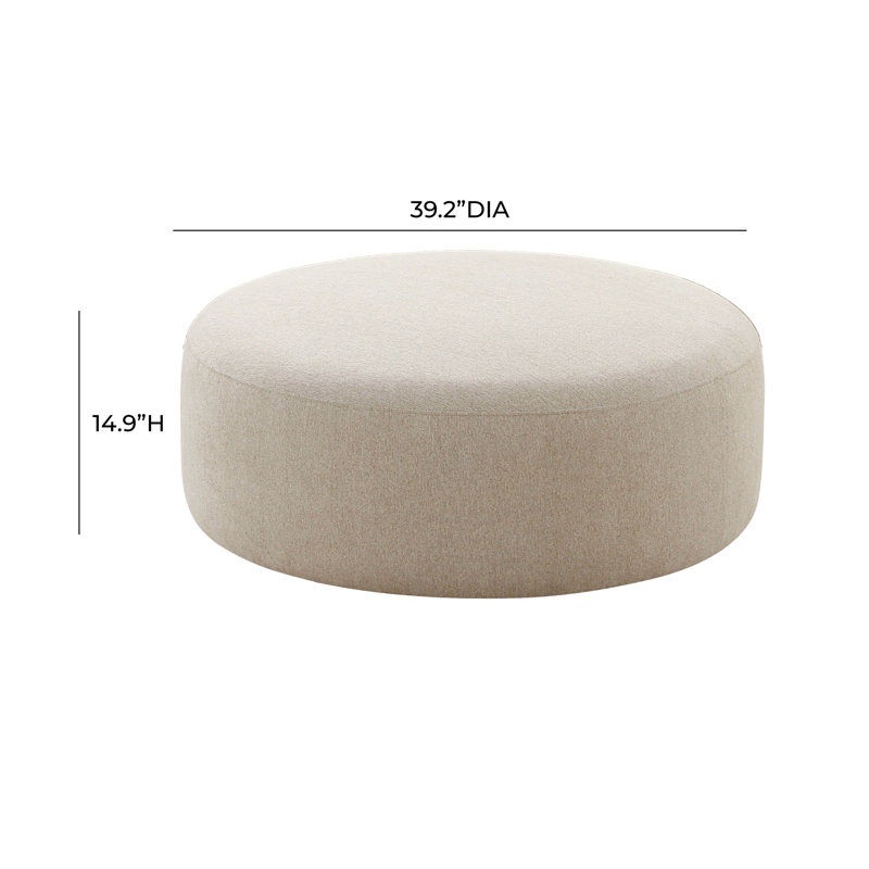 Broohah Ottoman, Beige Linen