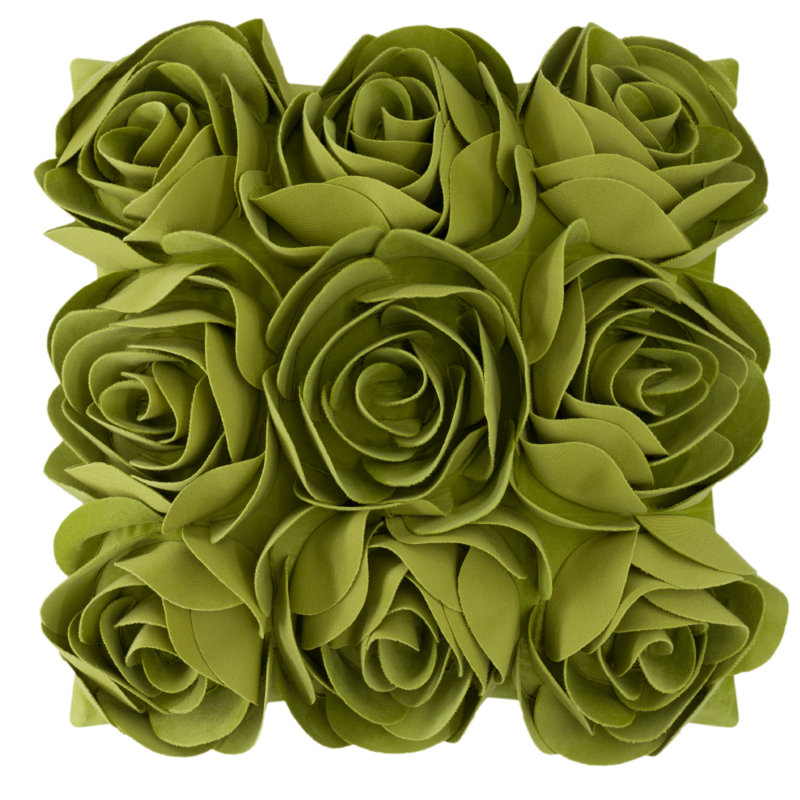 Housse de coussin en velours appliqué, Vert