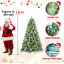 Arbre de Noël avec 51 pommes de pin, PVC mélangé et branches à aiguilles dures, structure à charnières pour une installation facile, support en métal robuste - arbre de vacances complet et réaliste-159335261