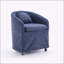Fauteuil de salle à manger en chenille avec coussin de dossier et roues universelles en tissu-926792749