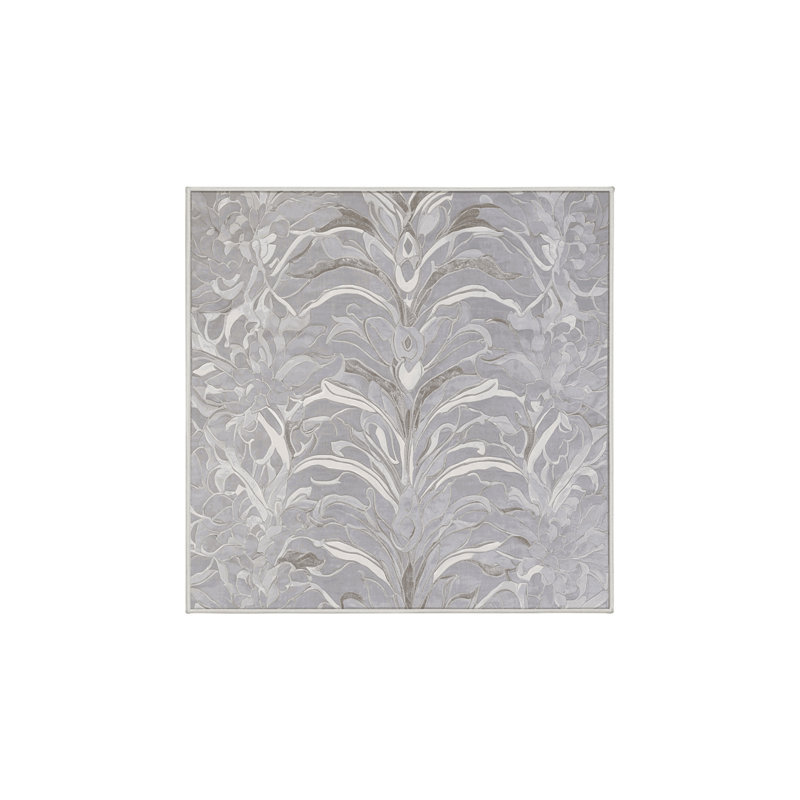 Tapis blanc soyeux et moelleux, Carré 8 pi