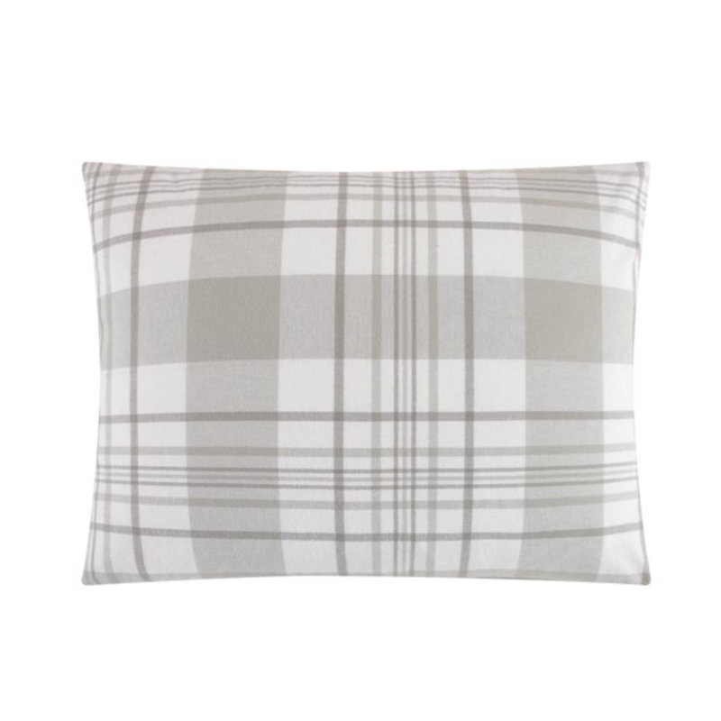 Ensemble d'édredon standard en coton 3 pièces, Édredon double / grand + 2 taies décoratives sta, gris
