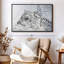 Impression sur toile Snow Leopard In Blizzard-102354476