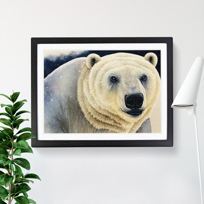 Extraordinary Polar Bear 1 Piece Single Picture Frame Wall Art