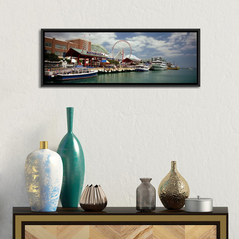 Bateau à panoramique moore à une harbor, pilier marine, chicago, illinois, reproduction de photo sur toile