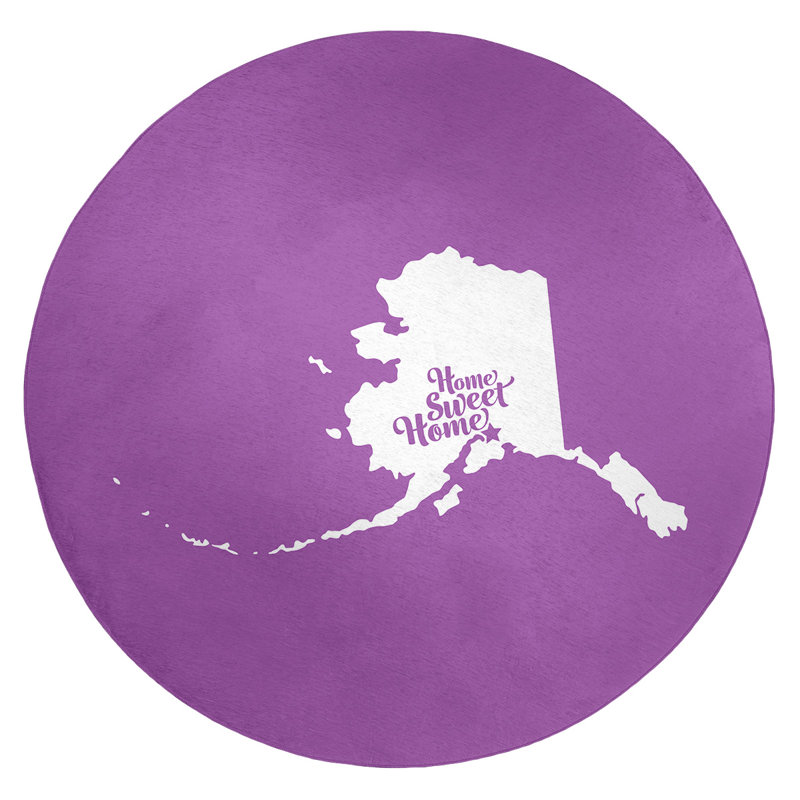 Tapis en polyester à ancrage doux home, Rond 5 pi