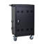 Tablet Laptop 32-Bit-Plastic Device Basket Device For Mobile Charging Trolley- Includes Cable Management Dividers, Cable Clips, Storage Compartment, And Removable Doors (Black)-123994475