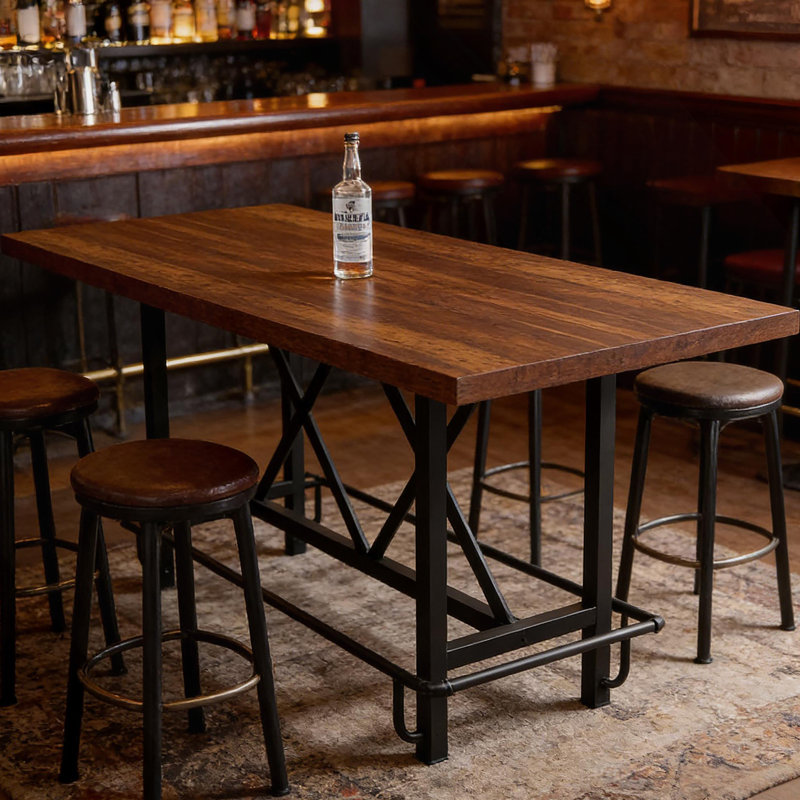 Rustic Pub Bar Counter,Sturdy Bar Table