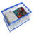 Mount-It! Collapsible Crate For Storage, Folding Plastic Container With Attached Lid, 23X15X13 Inches, 65L Liter Capacity 