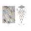 Lustre moderne 41 lumières en chrome avec cristal suspendu-1199041968