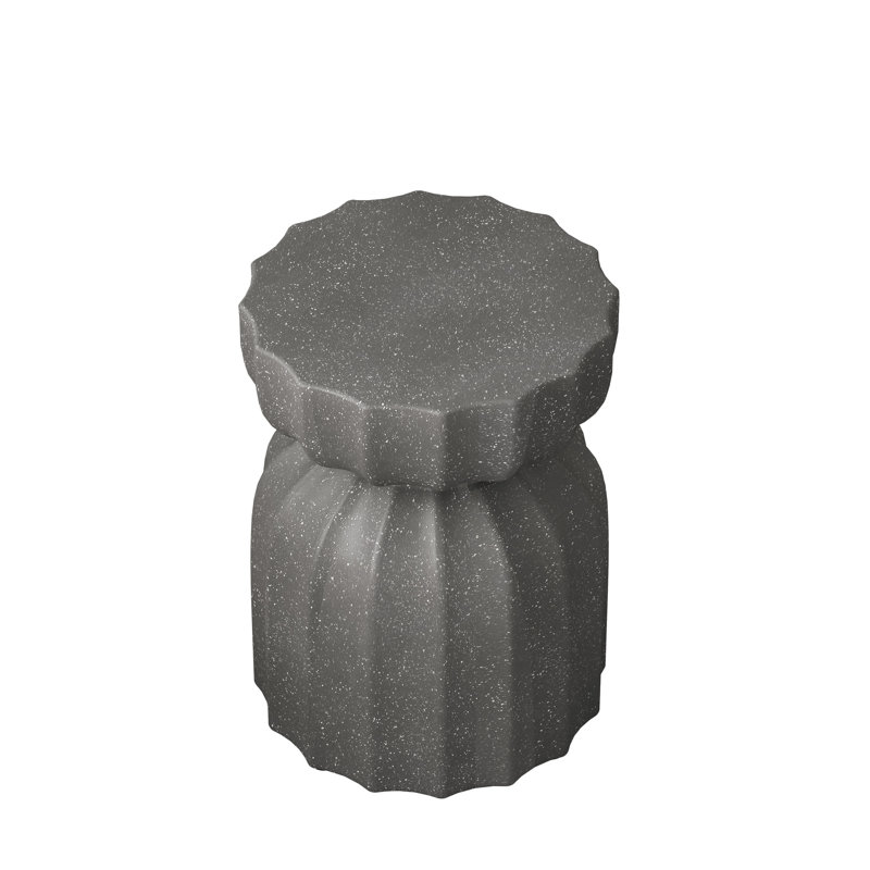 2pc Grey Cement 13" Waterproof Coffee Table And Side , For Indoor Outdoor Spaces, High Durability 13", Suitable Use, Low Maintenance