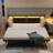 Merrylee Daybed with Pop Up Trundle,Metal Twin Daybed with Charging Station and LED Lights,Guest Bed with Storage for Adults(Not Included Mattress)