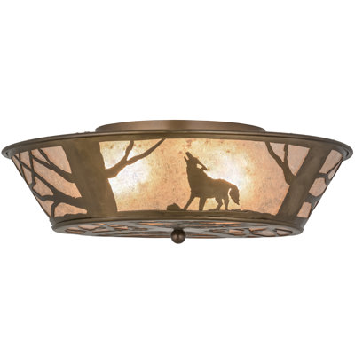 Rustic Lodge 4 - Light Flush Mount