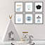 « minimaliste », ensemble de 6 pièces pour impression sur papier Das