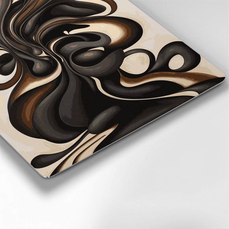 «Biomorphic Abstraction 20», art mural en métal brun, H 11 po x l 14 po