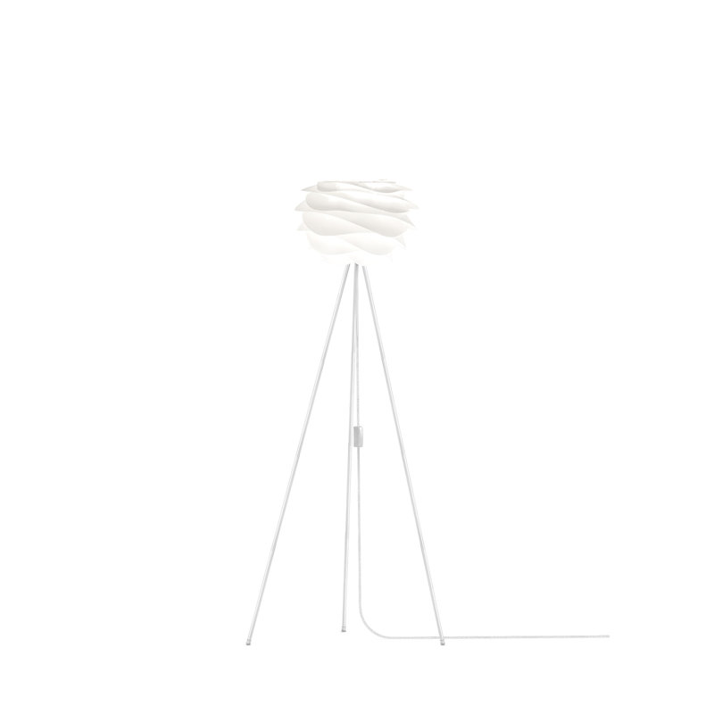Lampe trépied 52 po Carmina, Blanc, Blanc