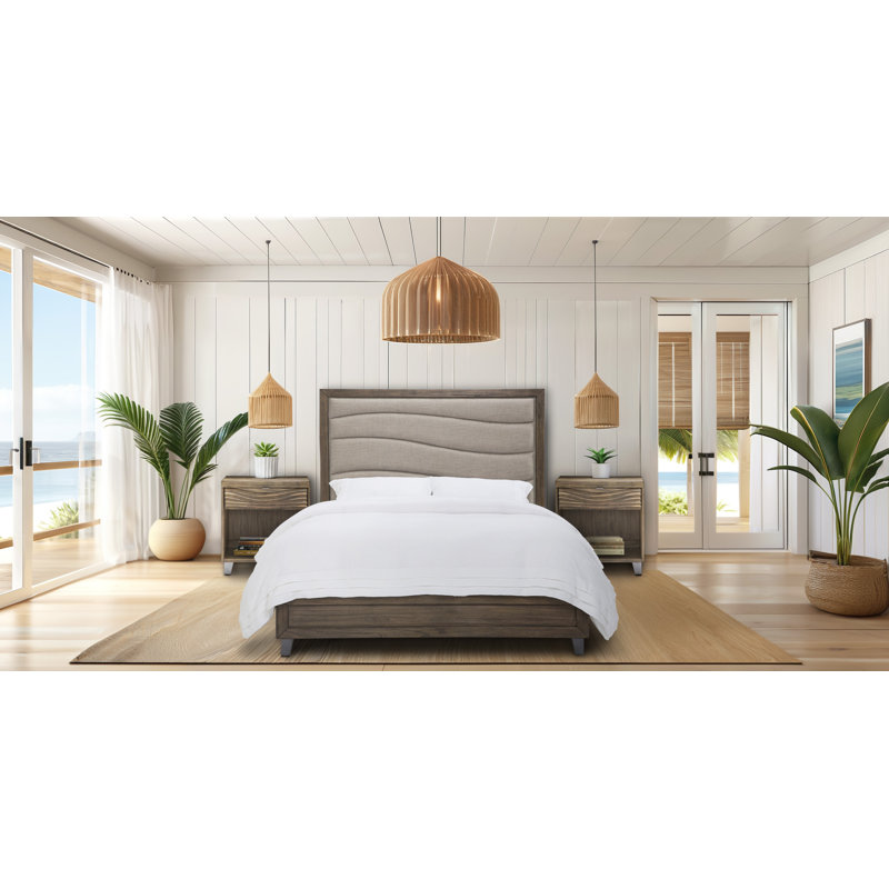 Del Mar Sound Upholstered Bed, Queen