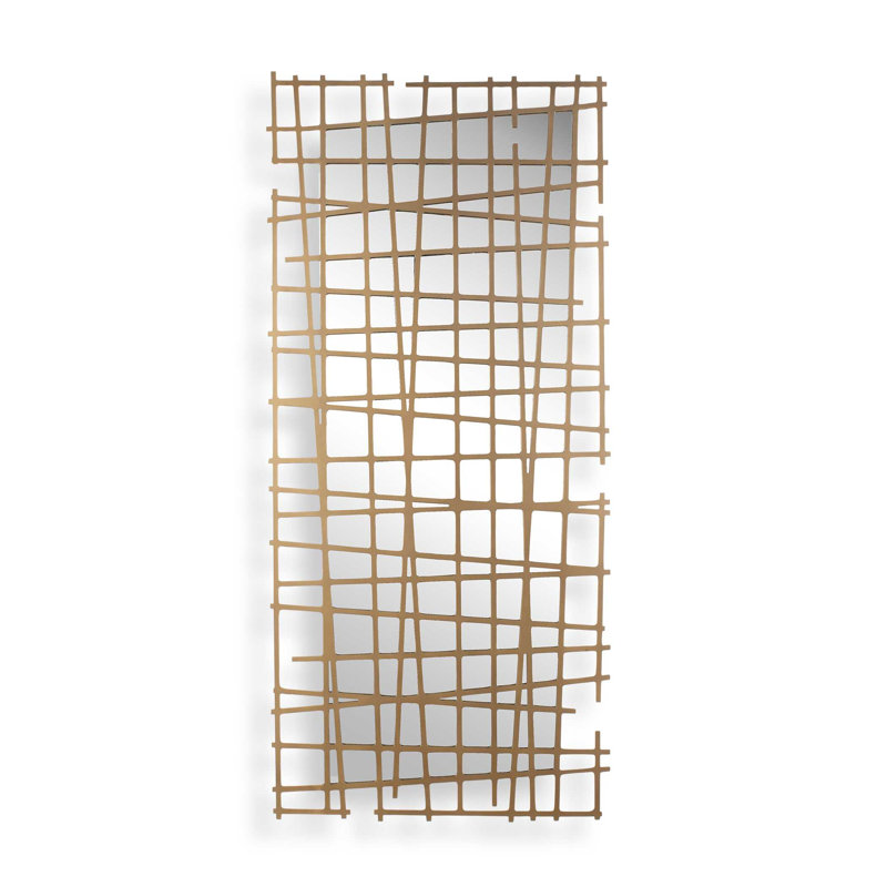  Golden Intersection Mirrored Wall Decor
