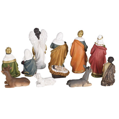 Nativity 11 Piece 3H Holy Family Animals
