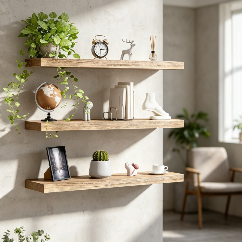 Solid Wood Floating Shelf