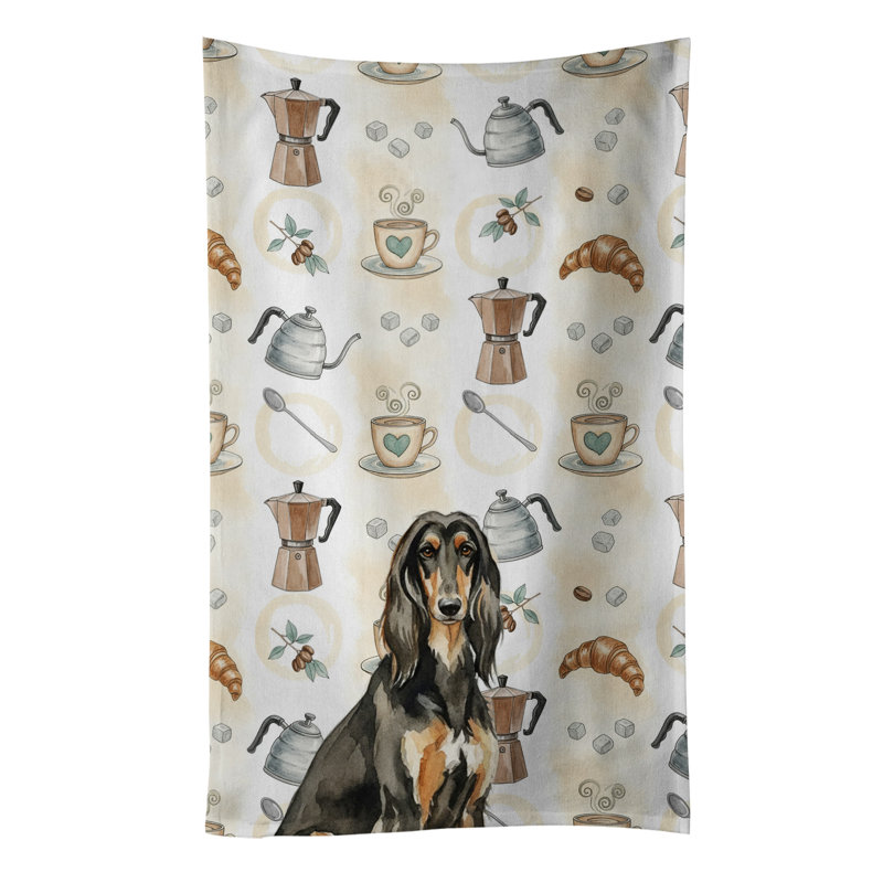 Serviette de cuisine Black & Tan, Lévrier afghan noir et brun clair