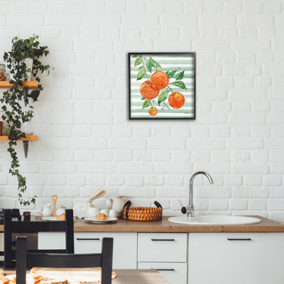 Giclée encadrée de vigne orange juteuse, design par Paul Brent