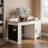 55" Farmhouse Office Desk with Storage Cabinet & Charging Station-2111420180