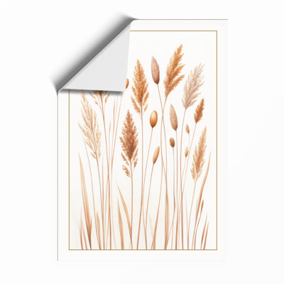 Wheat Stalks Study Botanical - Framed Print