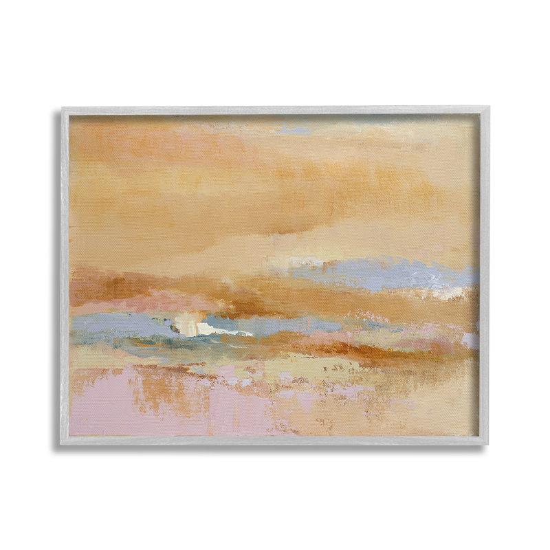 «Rustic Tan Abstraction Single Photo Frame» par Lanie Loreth sur toile, H 16 po x l 20 po, Giclée encadrée noir minuit