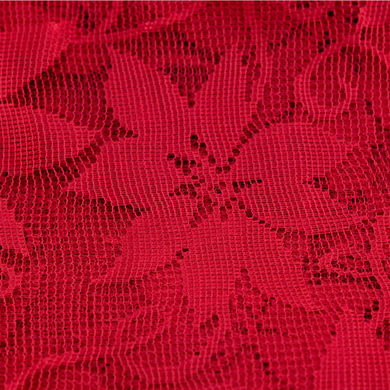 Christmas Rectangle Tablecloth Vintage Red Lace Dining Table Cover  for Christmas Party Decorations