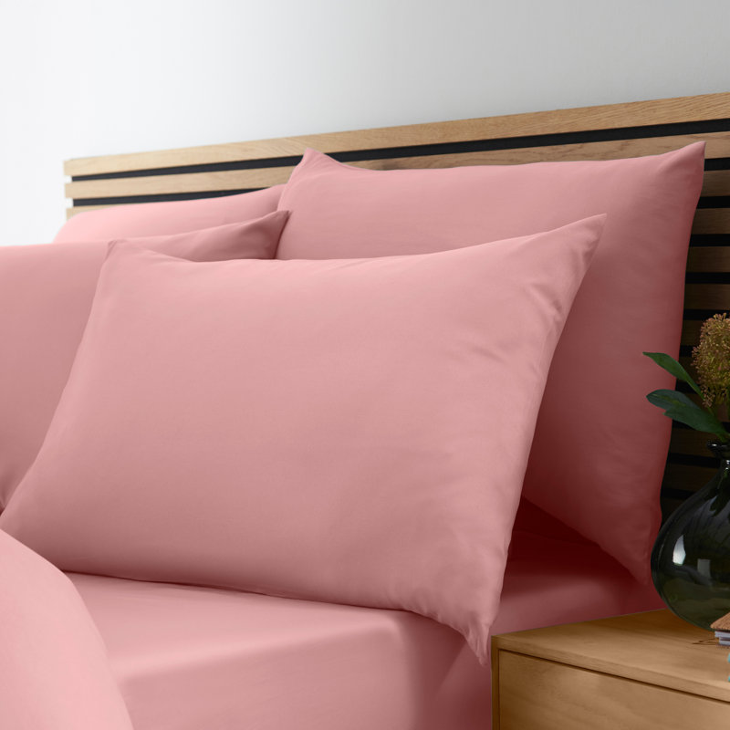 So Soft Easy Iron Duvet Cover Set, Super King Duvet Cover + 2 Standard Pillowcases, Pink