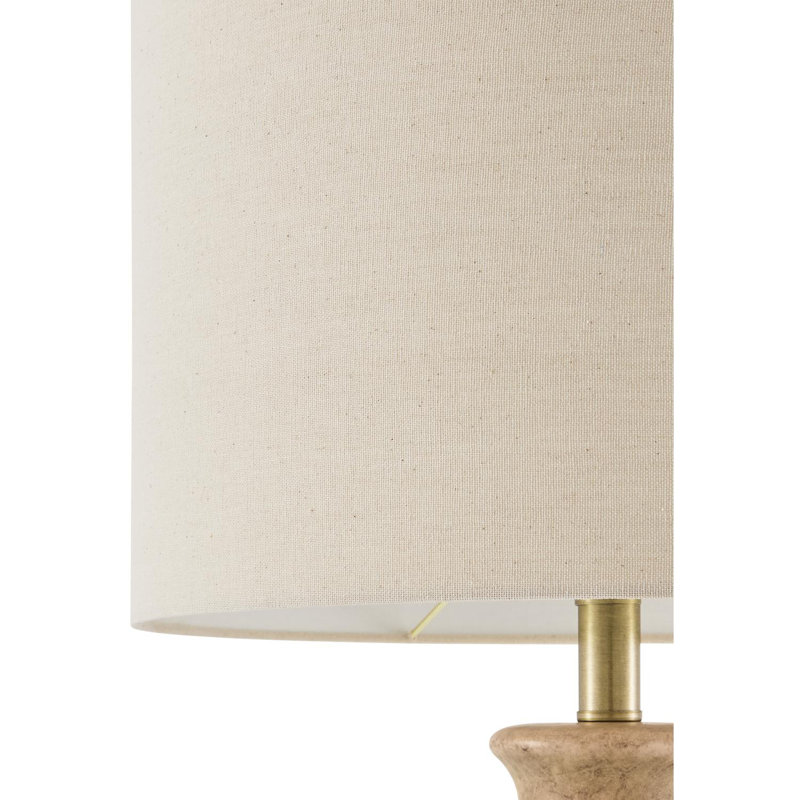 Booker Cerria Table Lamp, Distressed Brown, Beige