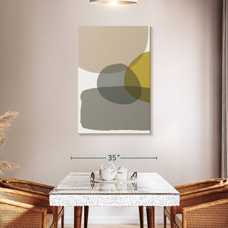 Cercles abstraits Avery Mid Century VI, H 45 po x l 30 po