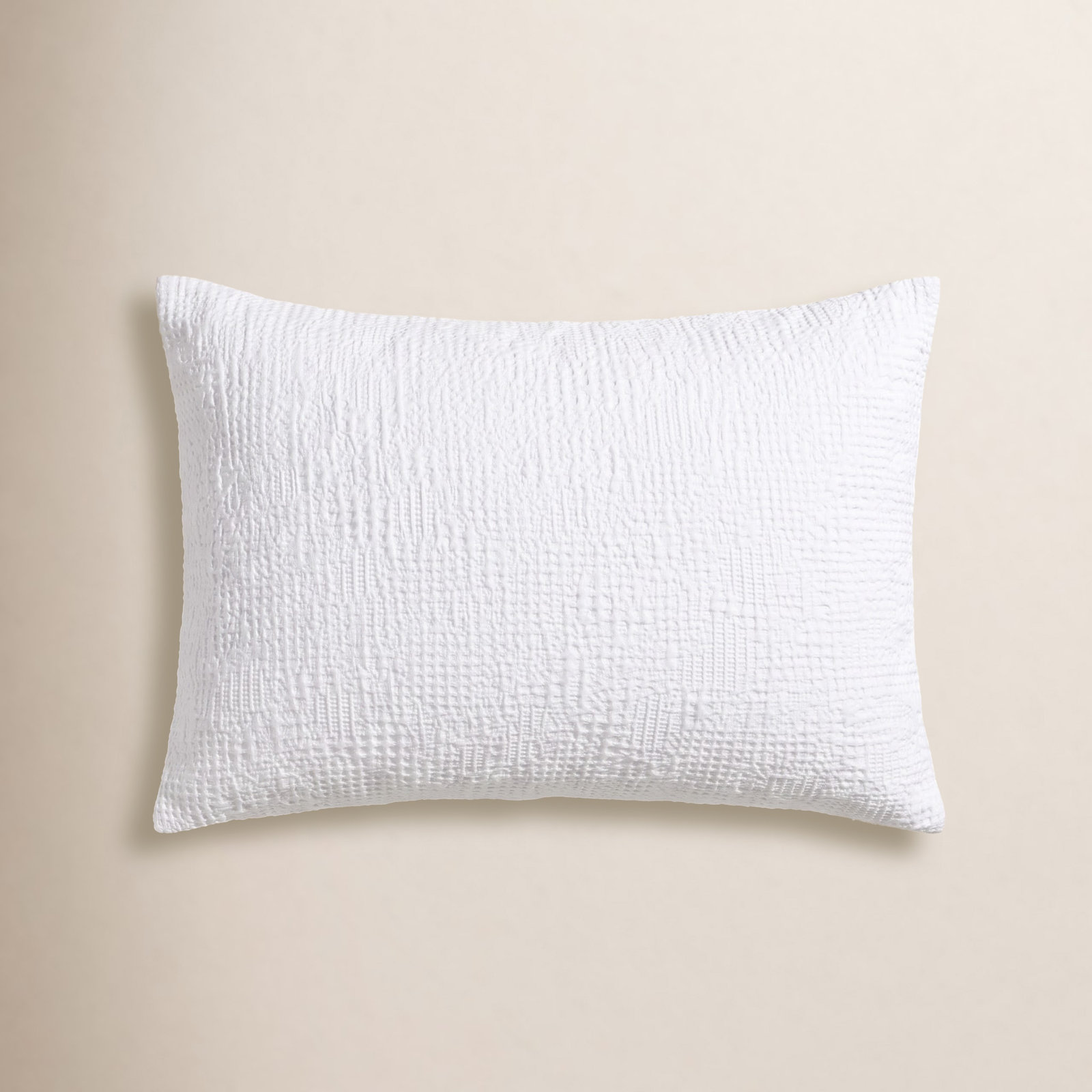 Reyes Cotton Pillow Sham, Alpine White, Standard/Twin