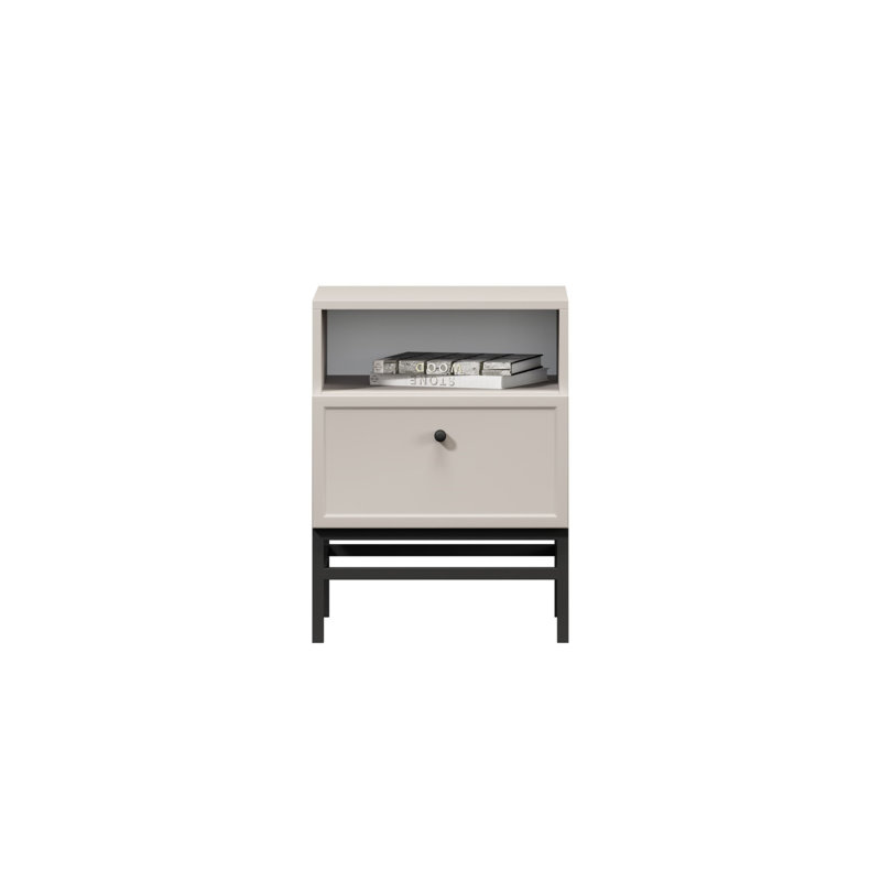 Bagga 45cm W Manufactured Wood Bedside Table