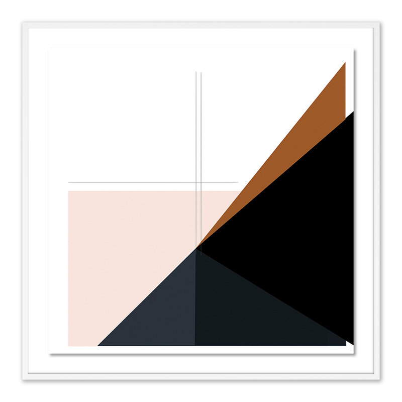 Midcentury XI Print by Jess Engle, White, 48" H x 48" W x 2.5" D