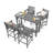 5-Piece HDPE Patio Bar Set, Rectangular Bar Height Table And 4 Adirondack Bar Chairs, All-Season Outdoor Bar Stools Set, Outdoor Bar Table And Chairs Set For Outside, Balcony, Deck-2044217677