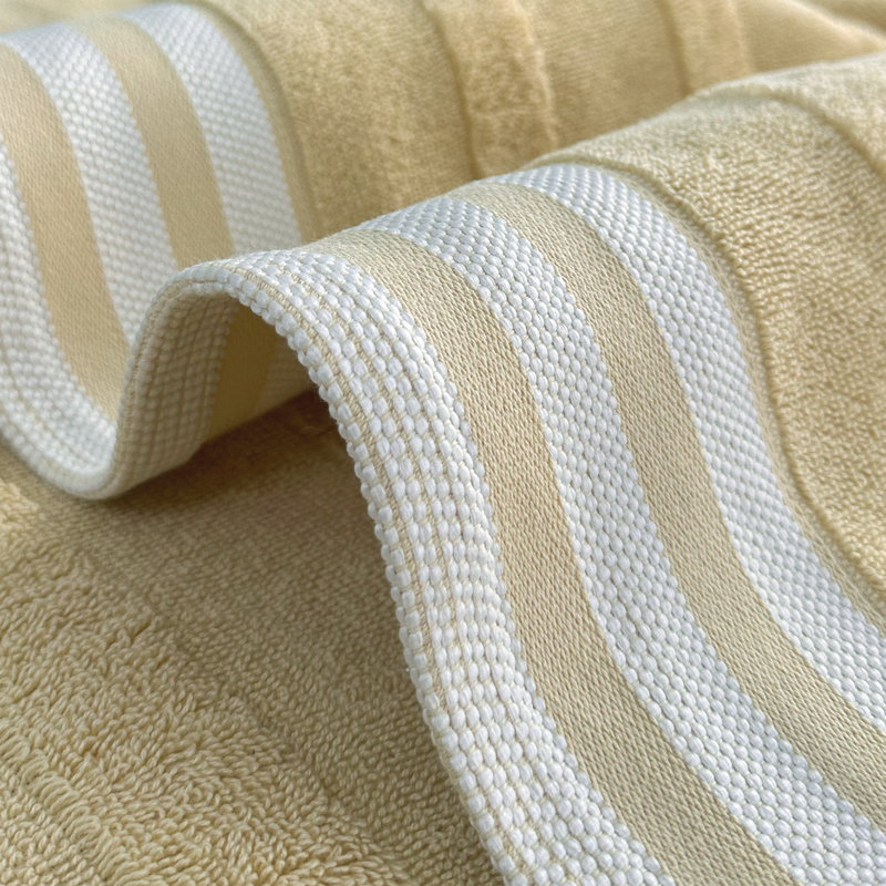 Kathy Ireland 6-Piece Jacquard Stripe Kyoto Towel Set, Linen, 6 Piece Towel Set