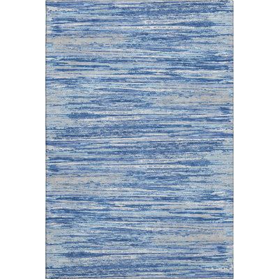 Premium Machine Washable Prisco Blue Rug