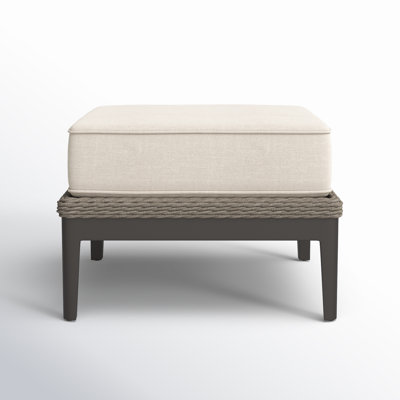 Aberdeen Olefin Rope Outdoor Ottoman with Sunbrella® Cushion