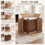 Folding Drop Leaf Dining Table with 4 chairs, Space saving foldable kitchen table, fully assembled, movable wooden butterfly table-698951304-698951306