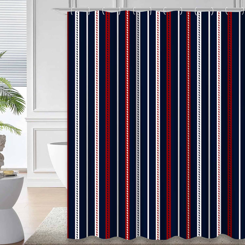 Rideau de douche Stripe, L 72 po x l 78 po