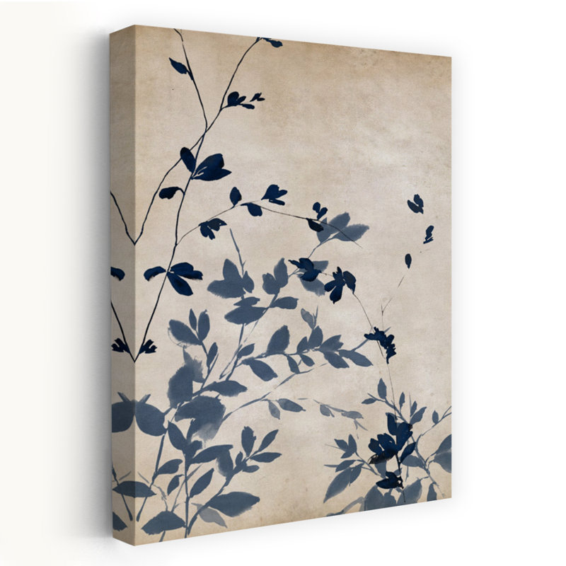 Indigo Leaves Touch II, H 48 po x l 32 po